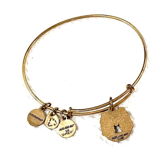 Alex and Ani Bangle Bracelet Fortune’s Favor Love Luck Serendipity NIB - Picture 8 of 9